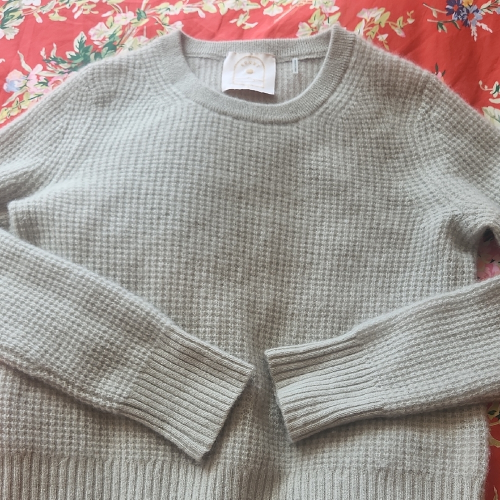 Elegant Beige Crew Neck Sweater